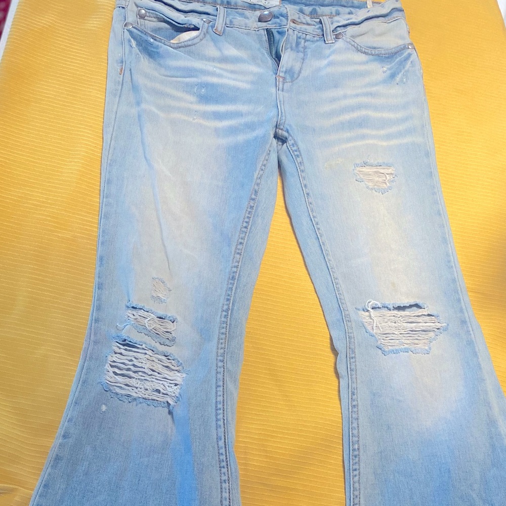 Free People Distressed Jeans 27 boho Long